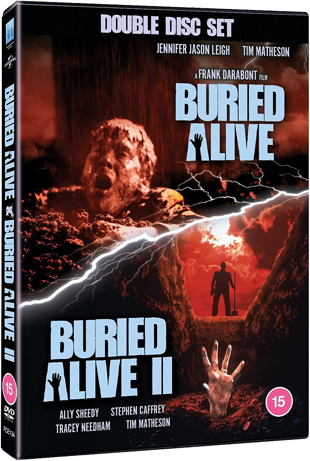 DVD cover art for Buried Alive and Buried Alive II featuring a grave scene.