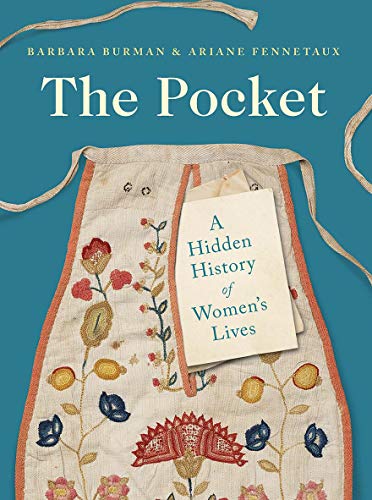 Book cover showing an embroidered fabric pocket with a paper insert on teal background.