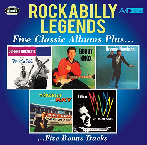 CD cover featuring portraits of Johnny Burnette, Buddy Knox, and other rockabilly artists.