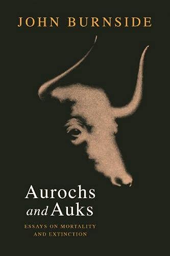 Book cover: Aurochs and Auks by John Burnside, with an animal portrait.