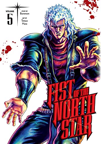 Manga cover featuring a muscular man with white hair and red blood splatters.