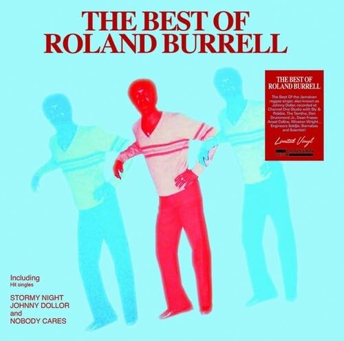 Album cover featuring a central figure in red flanked by two blue silhouettes.