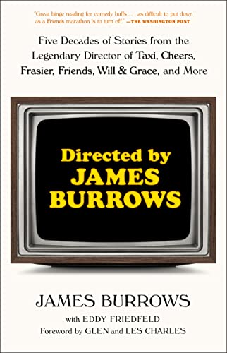 Book cover featuring a vintage television with the title “Directed by James Burrows.”