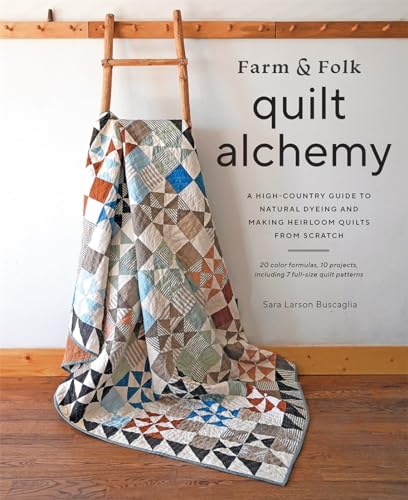 Book cover featuring a patchwork quilt draped on a wooden ladder.