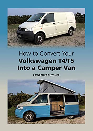 Book cover: white and blue vans, before and after camper conversion.