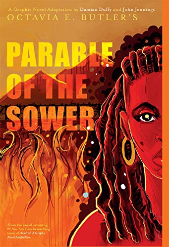 Graphic novel cover showing a woman with dreadlocks against a fiery, orange-toned background.
