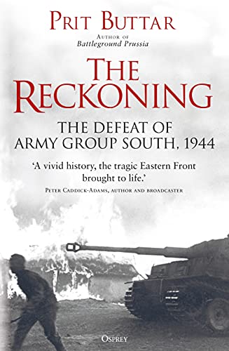 Book cover showing a soldier and tank near a burning building on the Eastern Front.