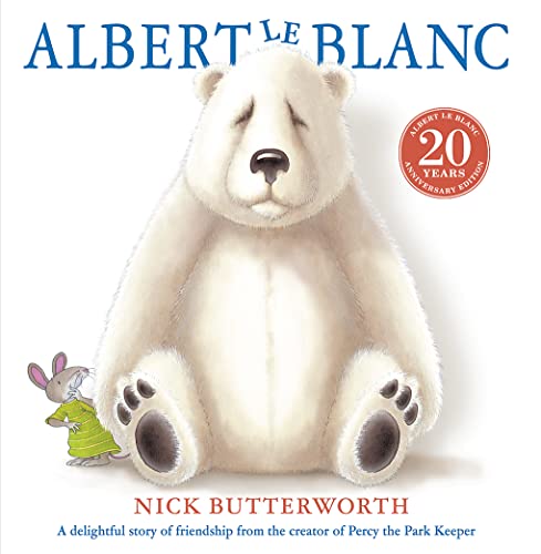 Polar bear and small rabbit illustrated on book cover, Nick Butterworth.