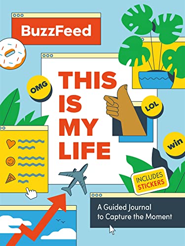 Colorful journal cover with illustrated stickers, text, and digital icons.
