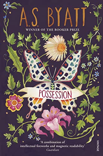 Book cover: "Possession" by A.S. Byatt, with butterfly and floral design.