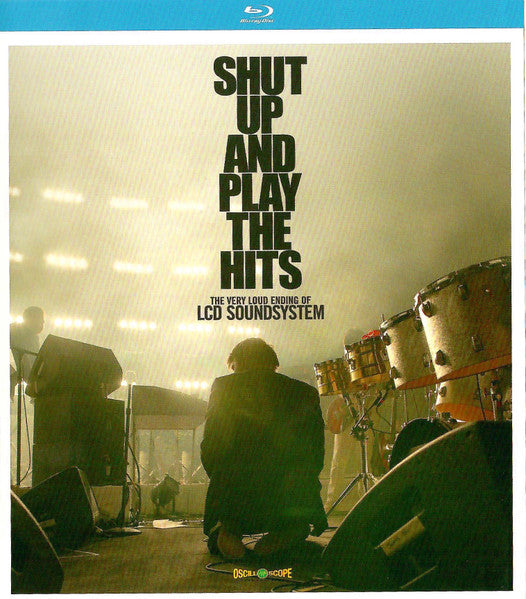 Blu-ray cover for “Shut Up and Play the Hits” concert film, silhouetted band.