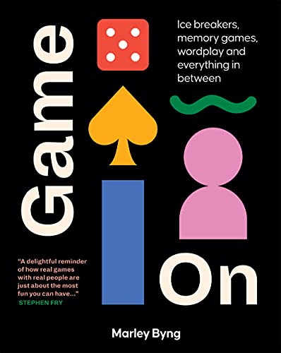Book cover with colorful game pieces and bold text: "Game On.