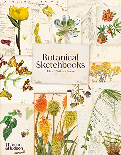 Book cover titled Botanical Sketchbooks featuring a collage of various vintage botanical illustrations.