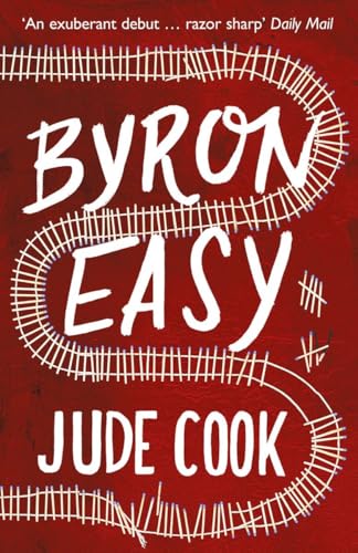 Red book cover with white, hand-drawn lettering: "Byron Easy" by Jude Cook.