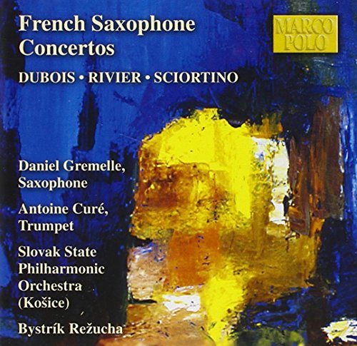 CD cover for "French Saxophone Concertos" by Bystrík Rezucha.