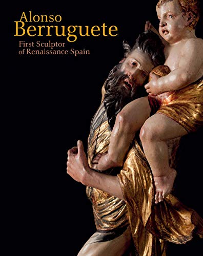 Detailed wooden sculpture of Saint Joseph carrying the Christ child.