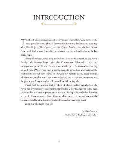 Introduction page of a book about the Royal Family with text by Colin Edwards.