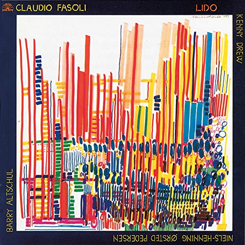 CD cover with abstract red and orange vertical lines and text.