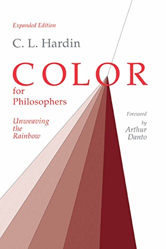 Book cover: "Color for Philosophers" with red text and rainbow lines.
