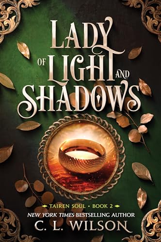 Book cover: “Lady of Light and Shadows” with a ring in a frame.
