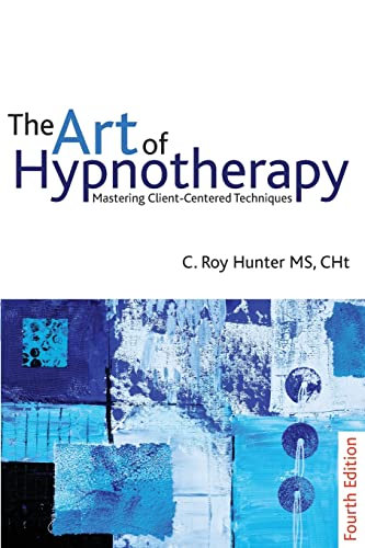 Book cover: “The Art of Hypnotherapy” with abstract blue and navy art.