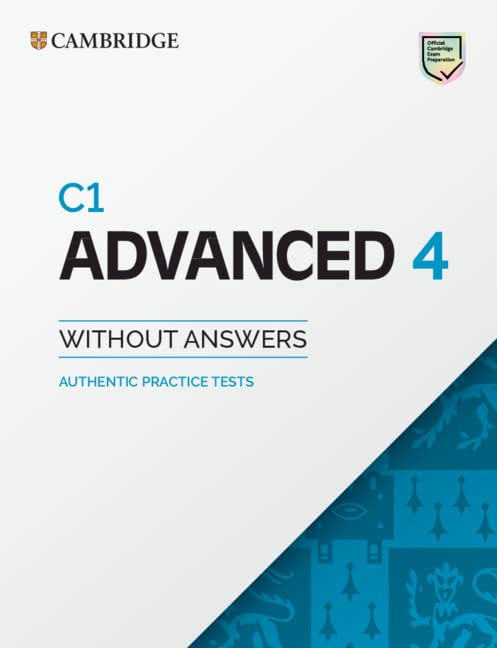 Cambridge C1 Advanced 4 student book cover, white and blue design.