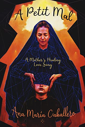 Book cover: mother and child with geometric shapes, warm tones.