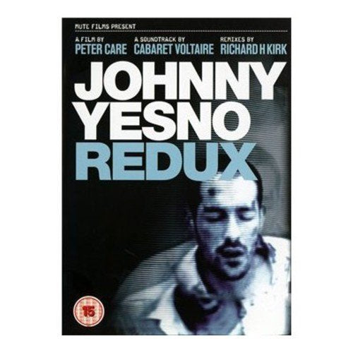 DVD cover for "Johnny Yesno Redux" with a distorted black-and-white man's portrait.