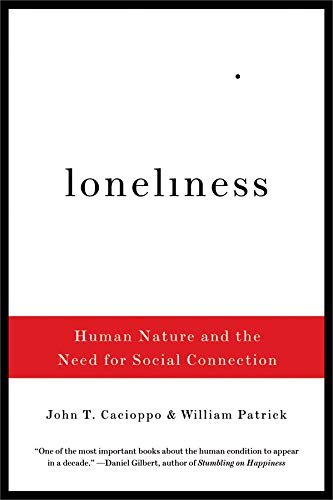 Book cover: white background, red stripe, text reading "loneliness" and author names.