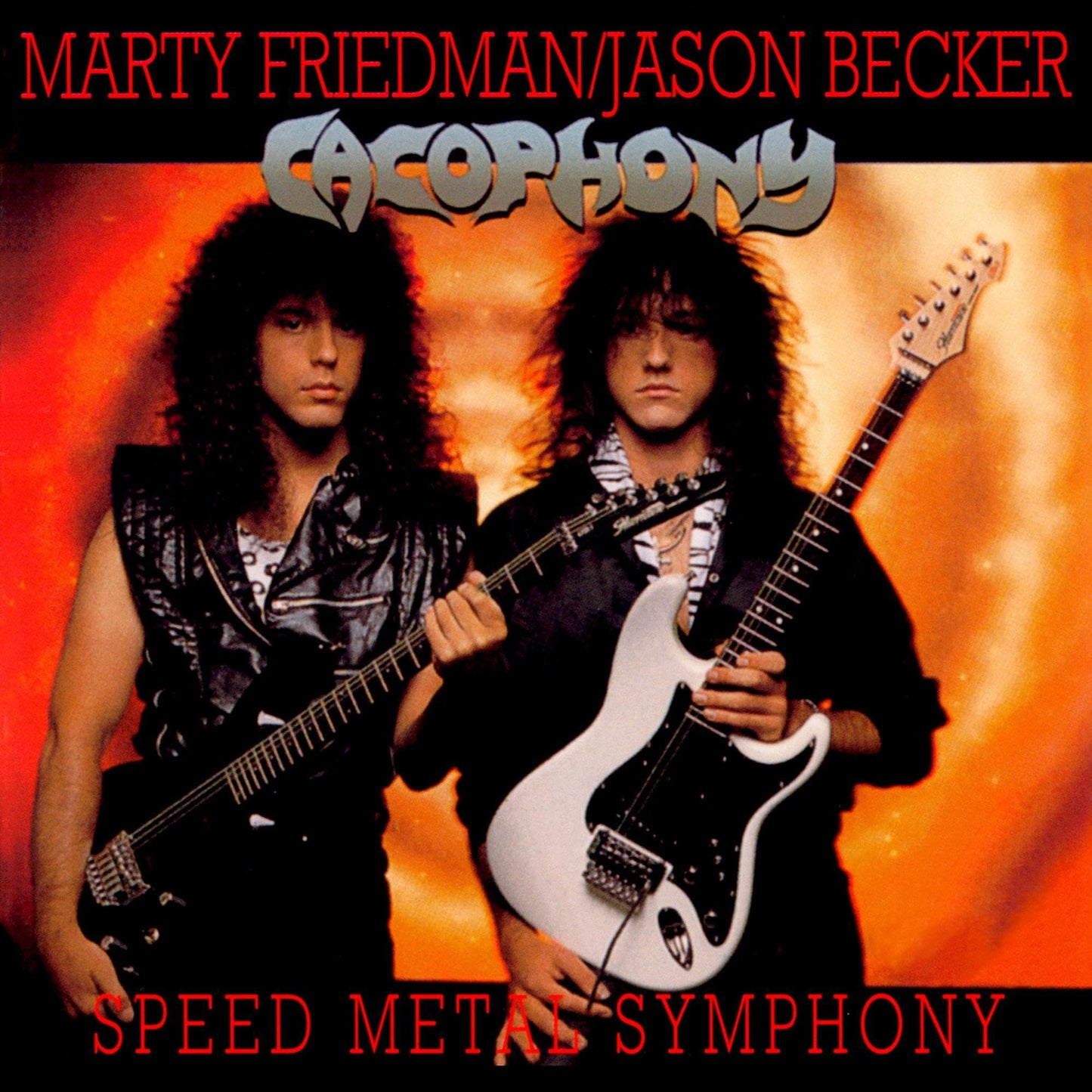 Album cover: two guitarists with long hair, titled “Speed Metal Symphony.”