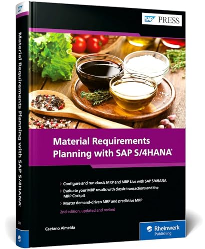 Book cover: "Material Requirements Planning with SAP S/4HANA", food imagery.
