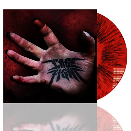 Album cover showing a hand with Cage Fight logo and a red splatter vinyl.