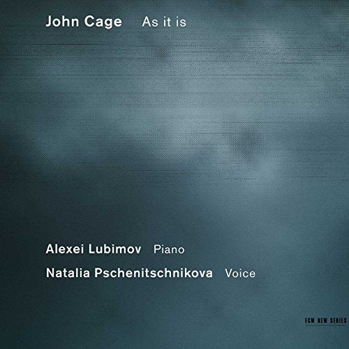 CD cover for John Cage’s “As It Is” featuring blue textured background.