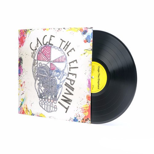 Cage The Elephant vinyl record with colorful cover art and black disc.