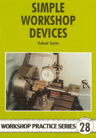 Book cover: "Simple Workshop Devices" showing a lathe with measuring tool.