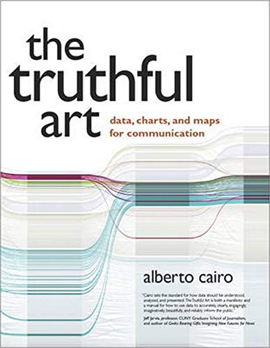 Book cover: "The Truthful Art" by Alberto Cairo, with abstract lines.