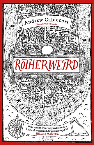 Book cover: intricately illustrated map with “Rotherweird” in red lettering.