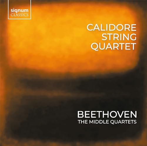 CD cover for Calidore Quartet performing Beethoven’s Middle Quartets.