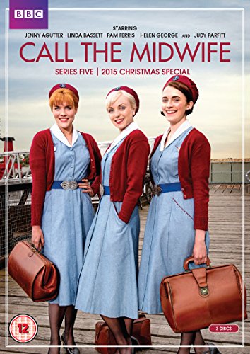 DVD cover of "Call The Midwife - Series 5" featuring three women in vintage uniforms.