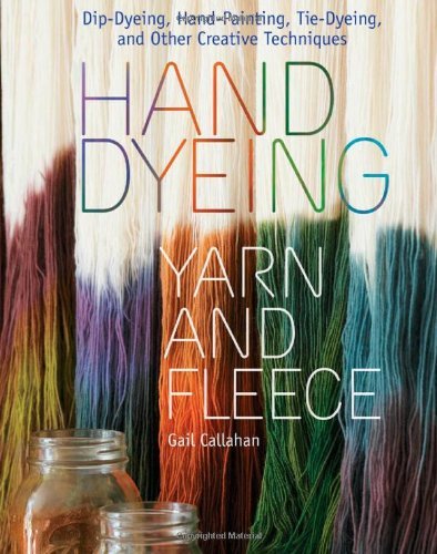 Book cover showing skeins of dip-dyed yarn in various colors with jars in foreground.