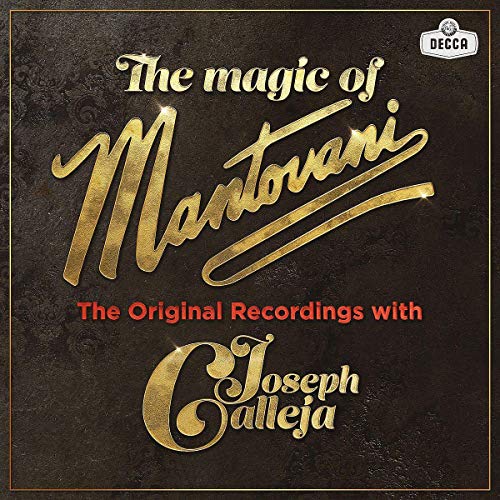 Dark brown album cover with gold and red text, thin gold border, Decca logo.