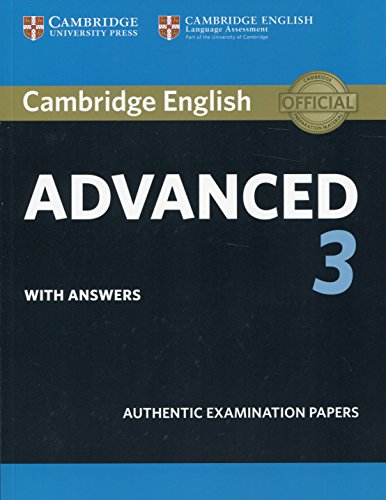 Cambridge English Advanced 3 student book cover with "Official" seal.