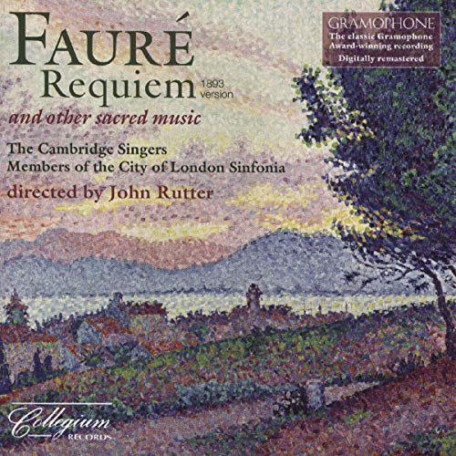 CD cover for Fauré’s Requiem with landscape painting and text.