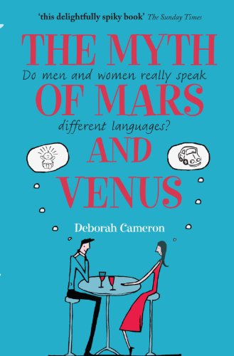 Book cover with illustrated couple at a table, titled “The Myth of Mars and Venus.”