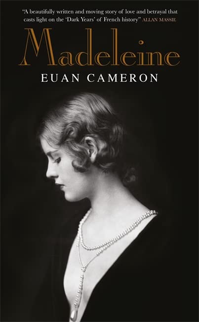 Book cover: black and white portrait of a woman with a pearl necklace.