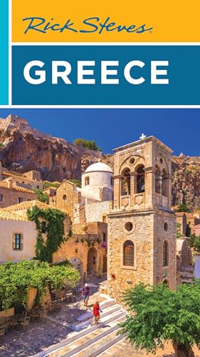 Rick Steves Greece guidebook cover featuring a Greek village and church.