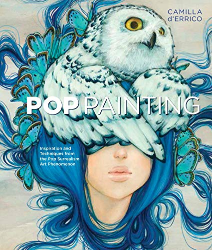 Book cover: owl, butterflies, and woman with blue hair in surreal art style.