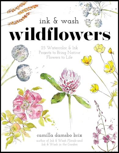 Book cover with watercolor and ink illustrations of wildflowers.