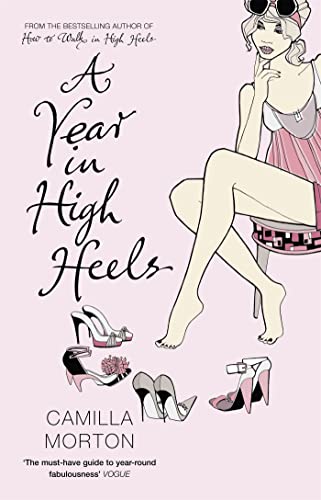 Book cover with illustration of a woman and several high-heeled shoes.