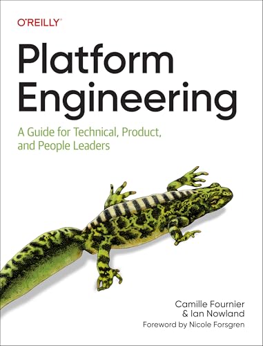 Book cover: "Platform Engineering" with a lizard illustration.